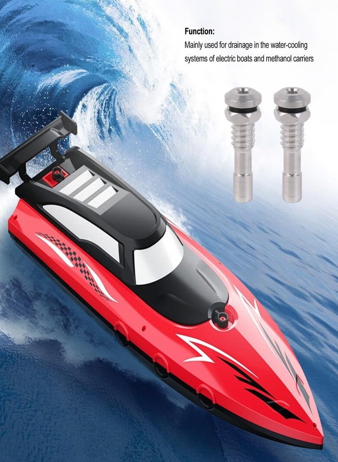 Walmine Aluminium Alloy Silver RC Boat M6 Water Nipple Water Outlet Nozzle for Motor Cooling Pack of 2 - Image 5